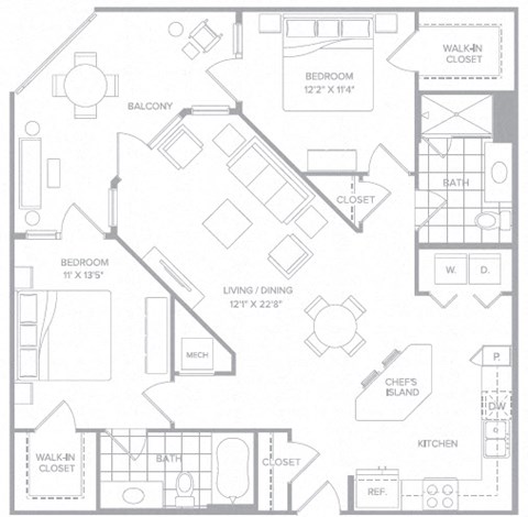 a blueprint of a floor plan of a house
